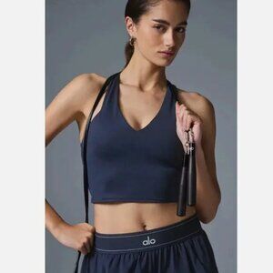 ALO Yoga Airbrush Real Bra Tank Navy size small